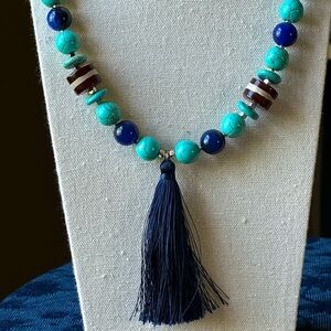 Jjill Mediterranean Inspired Tassel Necklace
